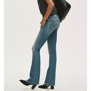Mother Runaway Fray Bootcut Slim Flare Jean Fingerprints And Muddy Feet Size 26